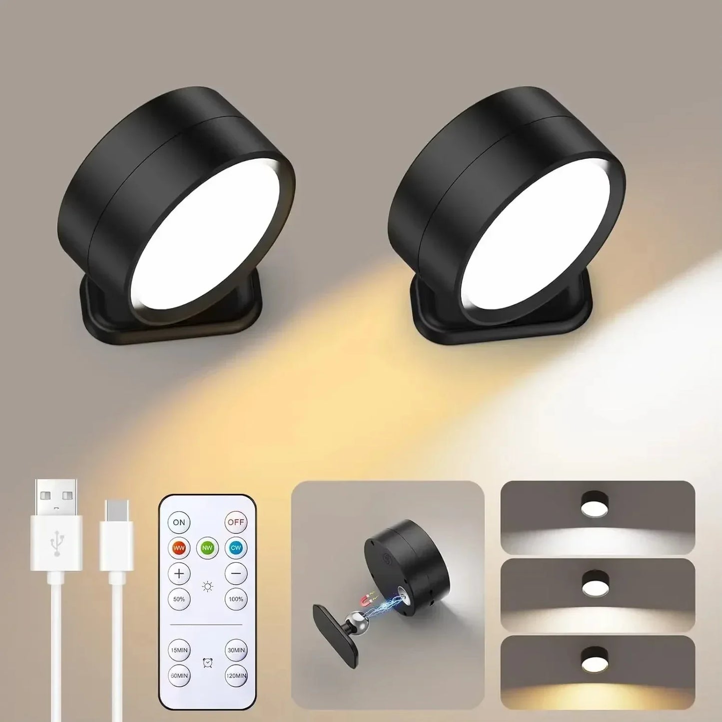 Magnetic Rotating LED Spotlight